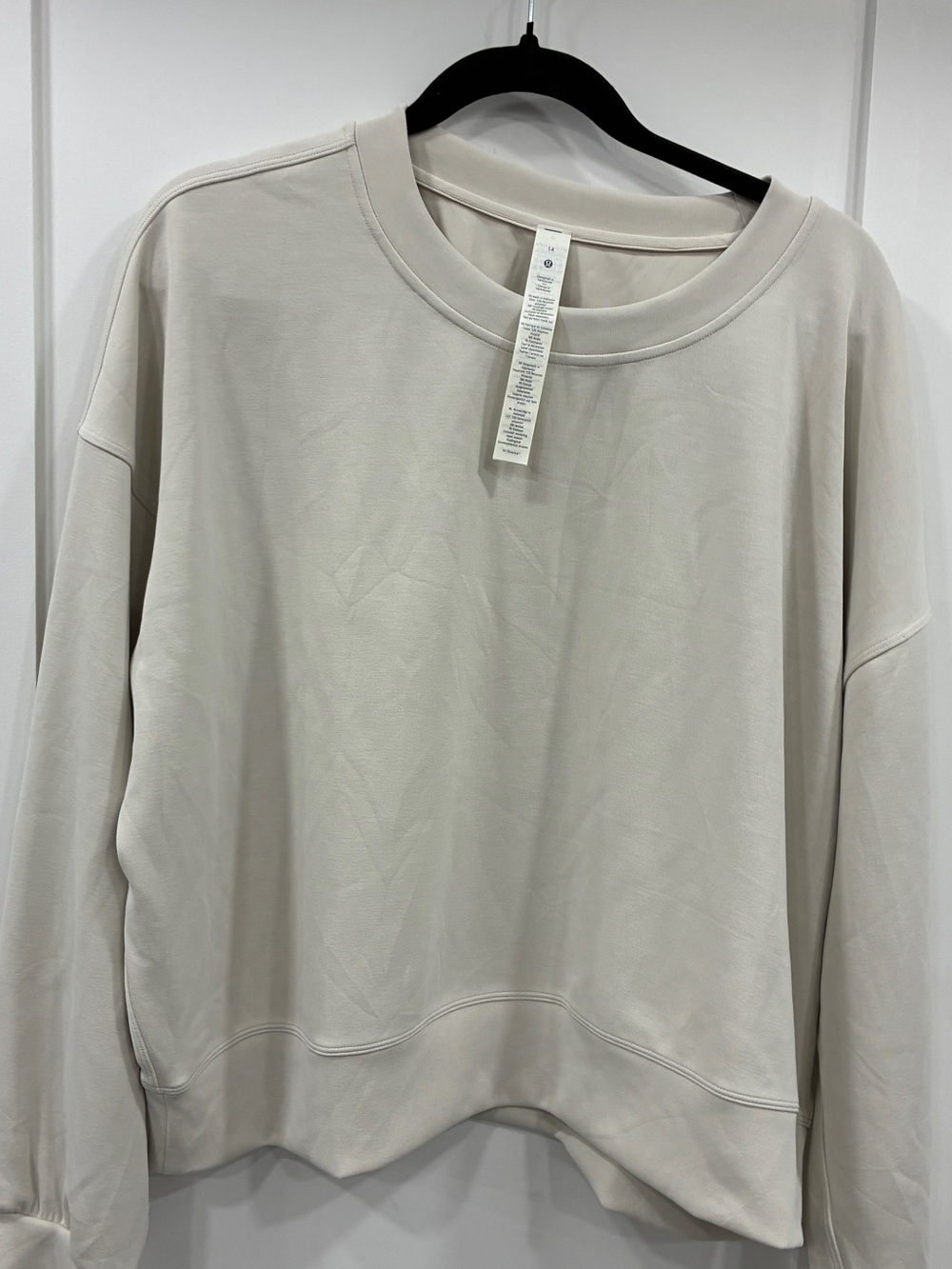 Lululemon Oversized Crewneck Sweatshirt Size 14 Ivory